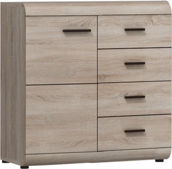 Sideboard LINK Kommode 80x42x86,5cm Sonoma Eiche MDF