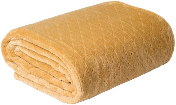 Wohndecke Kuscheldecke Decke MICROFASER Sofadecke Tagesdecke CINDY4 170X210 cm honig
