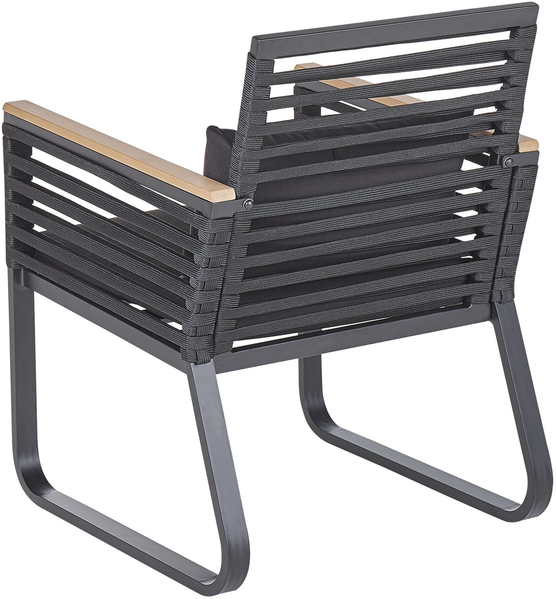 Beliani 'CANETTO' Gartentisch Set, Metall schwarz, 150x90x76 cm Bild 7