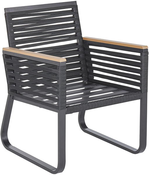 Beliani 'CANETTO' Gartentisch Set, Metall schwarz, 150x90x76 cm Bild 5