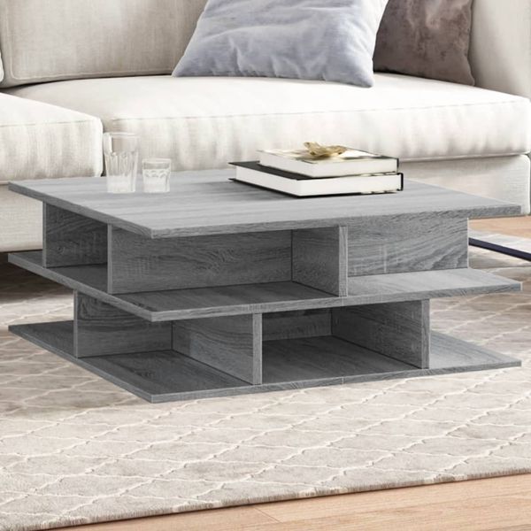 vidaXL Couchtisch Grau Sonoma 70x70x29 cm Holzwerkstoff 840749