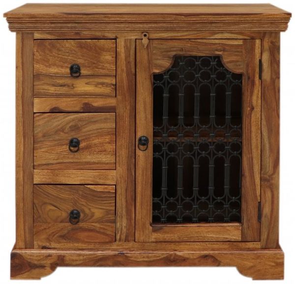 Kommode Jali 90x90x45 aus indischem Sheesham-Massivholz