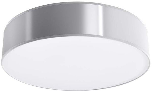 Deckenleuchte, Grau, Stahl, PVC