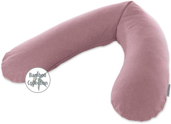 Theraline Stillkissen 190cm inkl. Bezug Melange rosenholz Mikroperlenfüllung