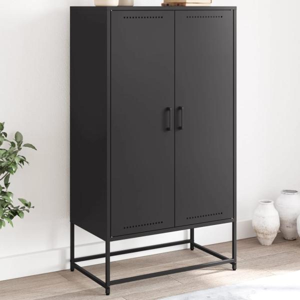 vidaXL Highboard Schwarz 68,5x38,5x123,5 cm Stahl 846494