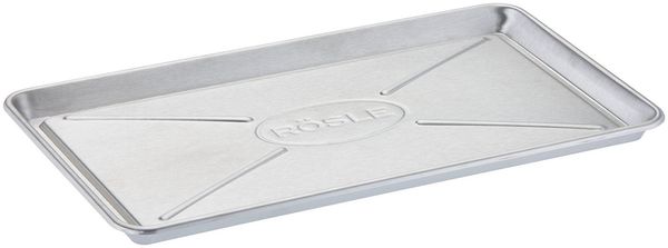 RÖSLE Barbecue Universalschale, Hochwertige Edelstahlschale zum Marinieren, Servieren oder als Tropfschale für Gas- und Kohlegrills, Edelstahl 18/10, Spülmaschinengeeignet, 36 x 20 x 2 cm