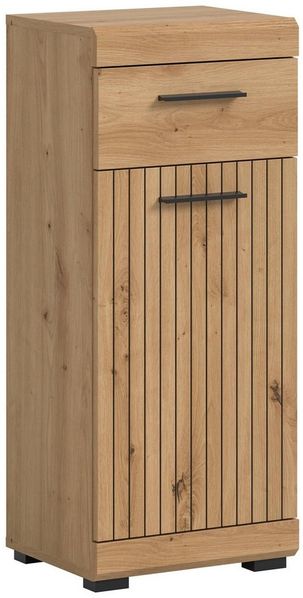 welltime Unterschrank SIENA, Breite 37cm, 1 Tür, 1 Schubkasten, 2 Fächer, MDF-Front (1-St, TOPSELLER) in verschiedenen Farben erhältlich, Badmöbel, Badschrank, Kommode, Bad