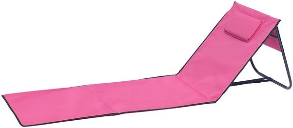 Strandliege Strandmatte Sonnenmatte Badematte Liege faltbar mit Tasche pink