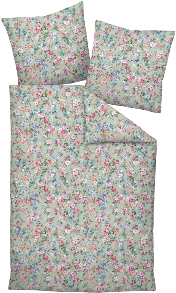 Janine Interlock-Jersey Bettwäsche 135x200,80x80 2 teilig Carmen S 55110-09-500 multicolor Bild 1