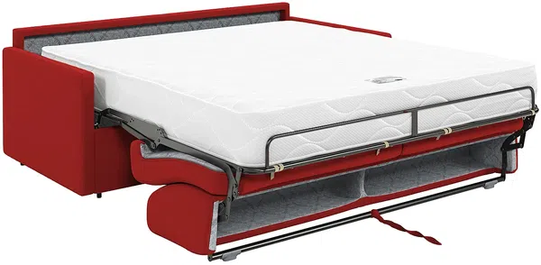 Schlafsofa 4-Sitzer CALIFE - Stoff - Rot - Liegefläche: 160 cm - Matratzenhöhe: 22 cm Bild 4