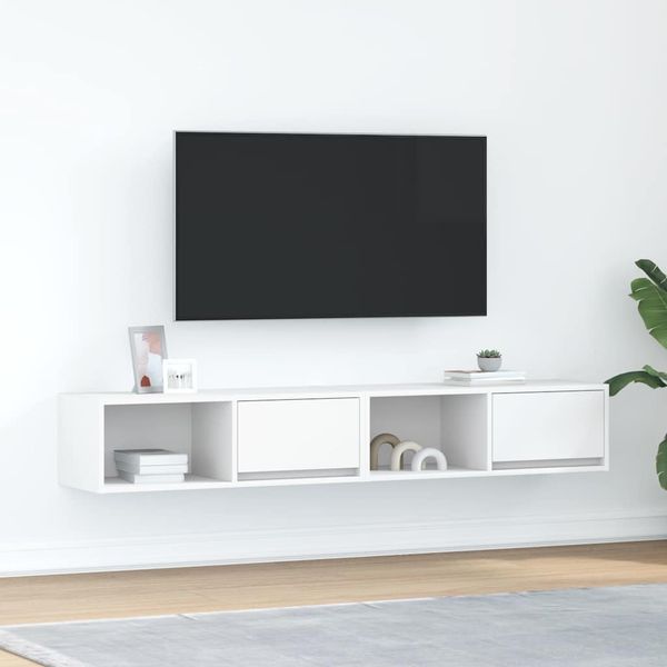 vidaXL TV-Schränke 2 Stk. Weiß 80x31x25,5 cm Holzwerkstoff 861455