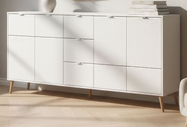Sideboard Runa in weiß 190 cm