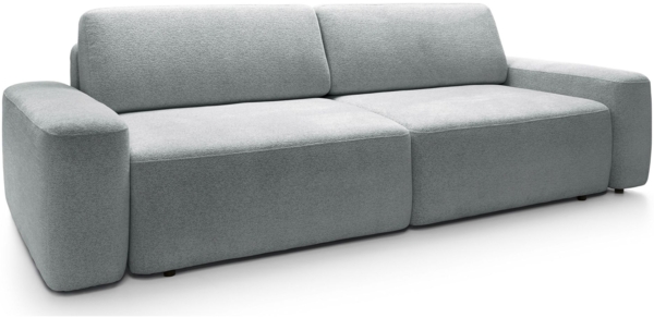 Selsey 'Baleo' 3-Sitzer Sofa mit Schlaffunktion, Chenille-Bezug, Hellgrau, 82 x 257 x 105 cm