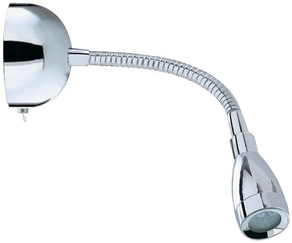 LED Wandleuchte, Chrom, Flexo-Arm, H 28,5 cm