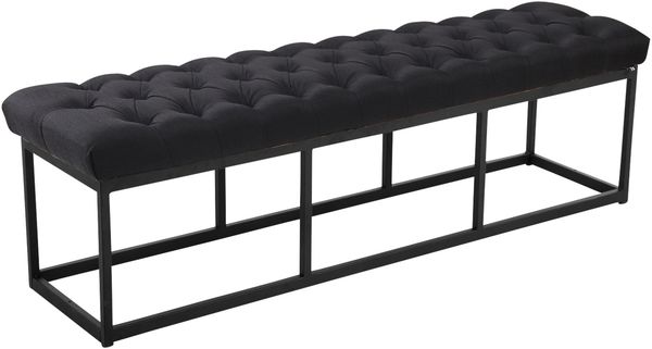 Sitzbank Amun Stoff Schwarz 150 cm [307235]