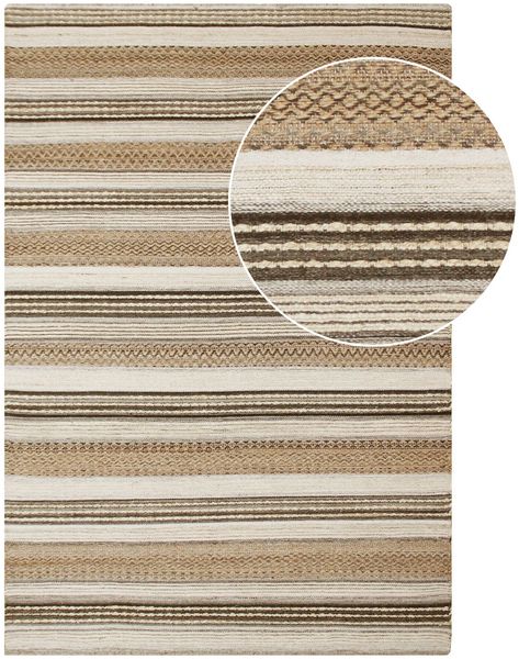 House Nordic Teppich, handgewebt, natur/grau, 160x230 cm