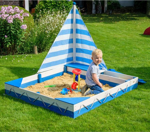 dobar Sandkastenschiff Maritime Blau und Weiß 446252