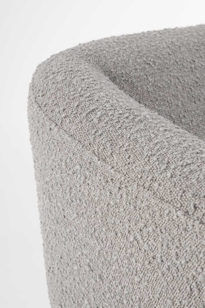 Sessel Claudine aus Bouclè-Stoff, Grau Bild 5
