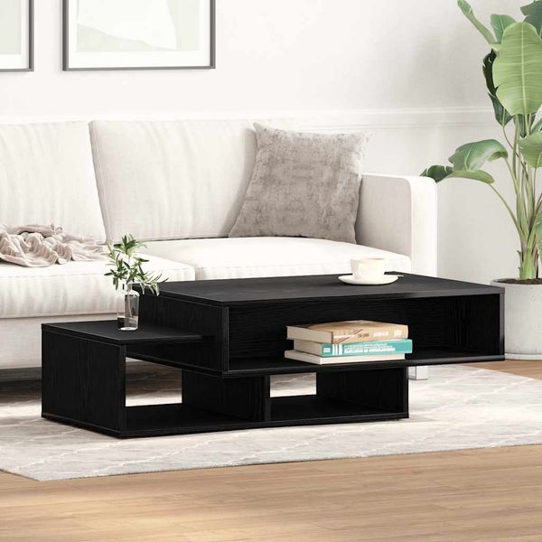 vidaXL Couchtisch Schwarz Eichen-Optik 105x55x32 cm Holzwerkstoff 862069