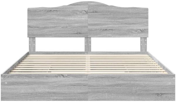 vidaXL Aufbewahrungsbett Graues Sonoma 200 x 200 cm Holzwerkstoff 3413476 Bild 8
