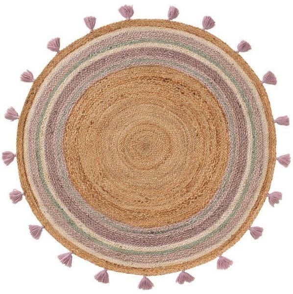 benuta Kinderteppich Lovis, rund, Höhe: 5 mm, Kunstfaser, Berber, Ethno-Style, Wohnzimmer