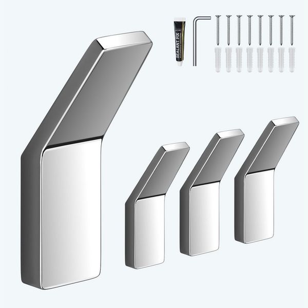 Mai & Mai Wandgarderobe Kleiderhaken Garderobenhaken 4 Stück BxTxH: 24x9x75cm Stalo-13, aus hochwertiger Zinklegierung, Minimalistische Design