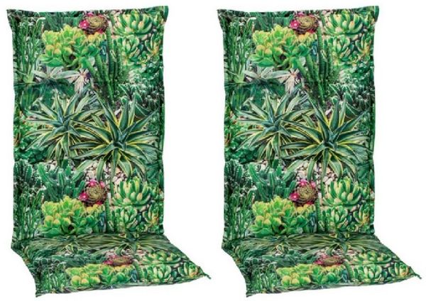 beo Polsterauflage Saumauflage Hochlehner Turin im Set, (Set), Gartenstuhlauflage, Sitzauflage, Sitzkissen Outdoor, 118x46x8 cm
