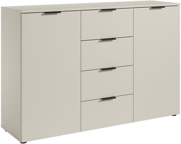 Sideboard >Linz< 2 Türen, 4 Schübe, in Kaschmir - 135x90x40cm (BxHxT)