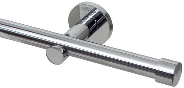 Gardineum Gardinenstange, Ø 20 mm, 1-läufig, ab 2 m mittig geteilt, Metall, Breite:, 200,0 cm, Chrom
