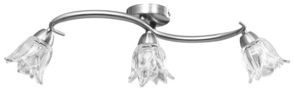 vidaXL Deckenleuchte mit Glasschirmen für 3 E14 Glühlampen 289230 Bild 3