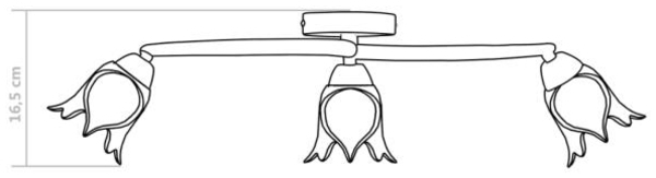 vidaXL Deckenleuchte mit Glasschirmen für 3 E14 Glühlampen 289230 Bild 9