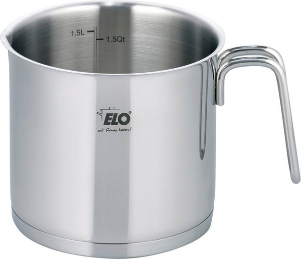 Elo Basic Milchtopf Citrin, Edelstahl (1-tlg), Bügelgriff mit Fingerschutzplatte