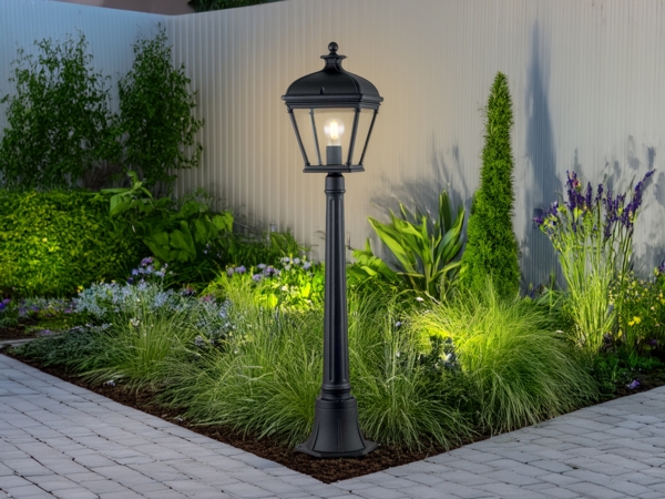 LED Wegeleuchte Garten Laterne im Landhausstil, Höhe 104cm