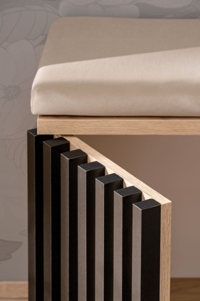 Garderobe Set Collin in Eiche und schwarz 140 cm Bild 3