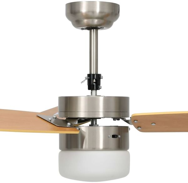 vidaXL Deckenventilator mit Licht und Fernbedienung 108 cm Hellbraun 51490 Bild 7