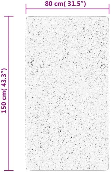 vidaXL Teppich HUARTE Kurzflor Weich und Waschbar Anthrazit 80x150 cm 374995 Bild 10