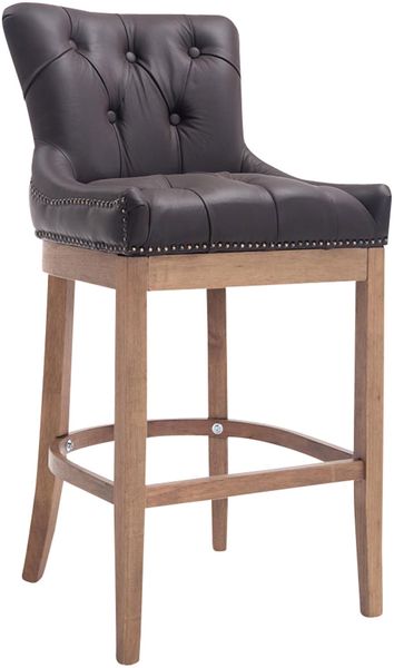 CLP Barhocker Lakewood Echtleder, Antik-hell gepolstert antik-hell,braun