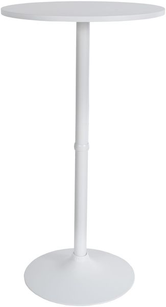 Stehtisch rund Ø 60cm BERLI - Aluminium Gestell | Bistrotisch Gastro Bartisch rund Hoher Tisch Hochtisch, 108x60cm HxB, Weiß-Weiß