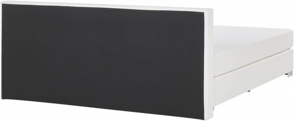 Beliani 'President' Boxspringbett mit Taschenfederkern-Matratzen, Kunstleder weiß, 160x200 cm Bild 5