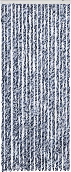 vidaXL Insektenschutz-Vorhang Blau, Weiß und Silbern 56x185cm Chenille 284273 Bild 3