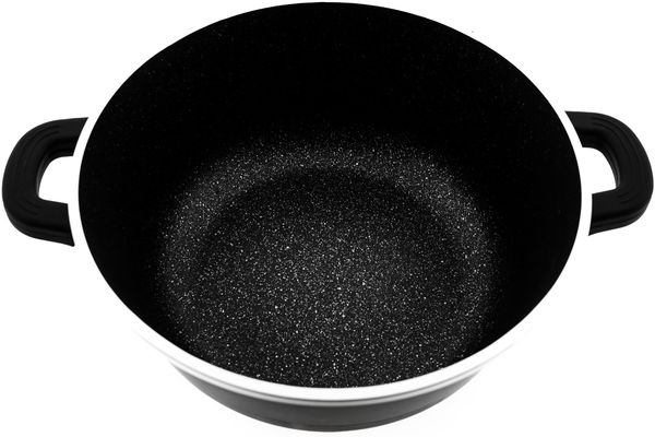 Almina Kochtöpfe in Schwarz mit Glasdeckel Aluminium-Druckguss mit Antihaftbeschichtung ⌀36 cm Bild 5