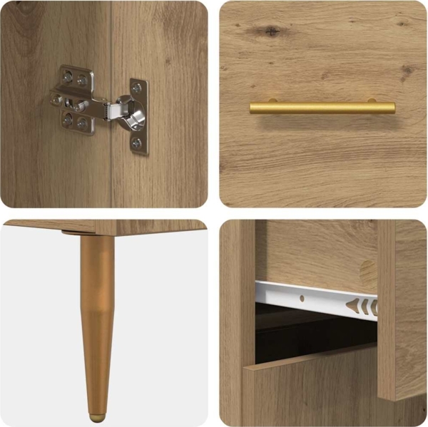 vidaXL Sideboard Artisan-Eiche 69,5 x 34 x 90 cm Holzwerkstoff 882264 Bild 8