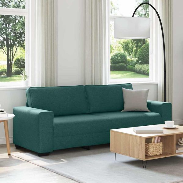 vidaXL 3-Sitzer-Sofa Dunkelgrün 220x77x82 cm Stoff 4105181