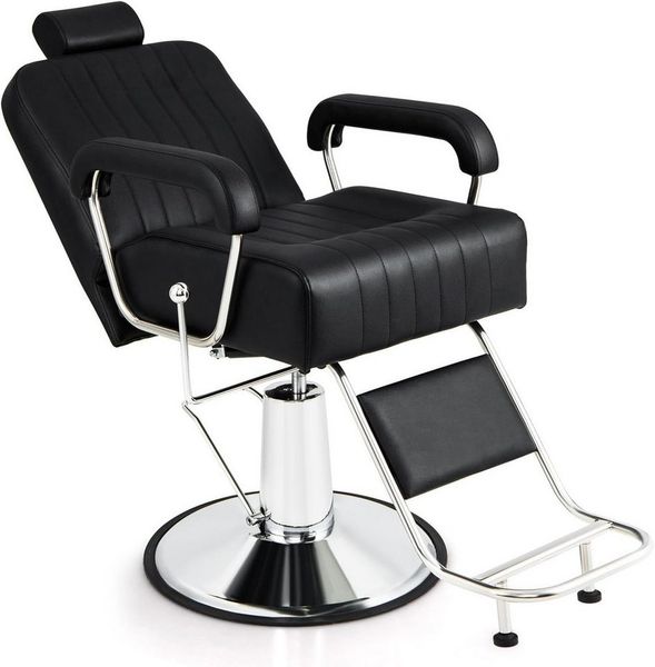 KOMFOTTEU Stuhl, Friseurstuhl Barberstuhl höhenverstellbar mit 360° Drehung