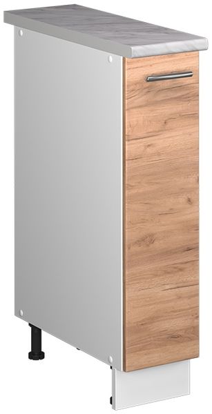 Apothekerschrank Fame-Line Goldkraft Eiche/Weiß 20 cm, AP Marmor Vicco