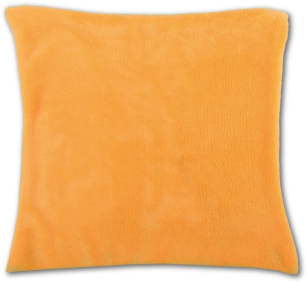 Kissenhülle Kuschel 30x30cm Kissenbezug Dekokissen Auswahl: hellorange - marigold ohne Füllung