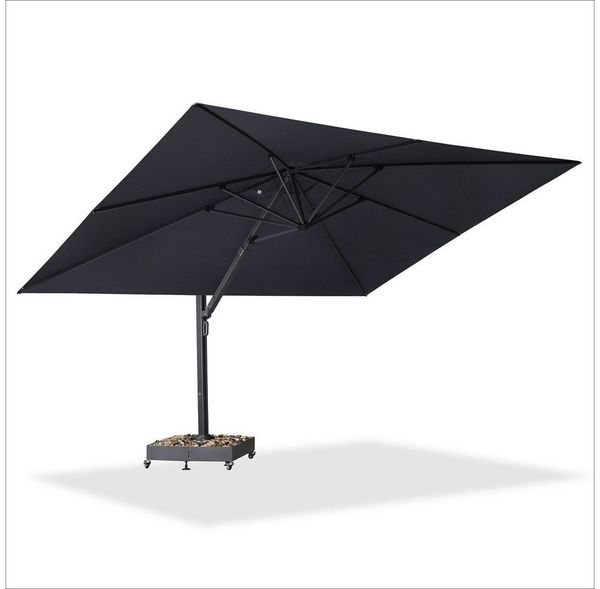 PURPLE LEAF Sonnenschirm Rechteckiger Aluminium Terrassenschirm,Groß Ampelschirm, LxB: 365,00x270,00 cm, 360° drehbar