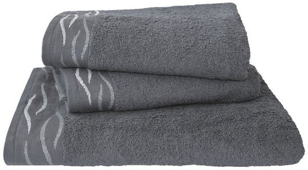 Dyckhoff Gästehandtücher Wave, Baumwolle (2-St), weich und saugfähig, mit abgesetzter Bordüre