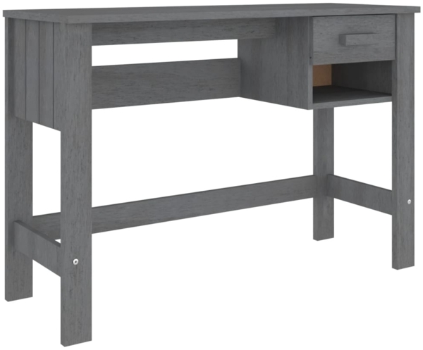 vidaXL Schreibtisch HAMAR Dunkelgrau 110x40x75 cm Massivholz Kiefer 340458