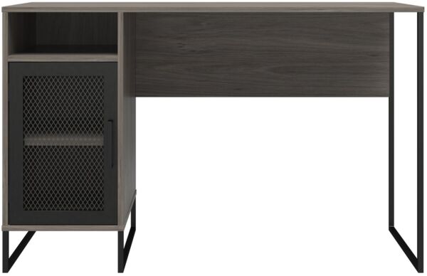 loft24 Schreibtisch Palle, Arbeitstisch, Computertisch, Bürotisch, 1 Tür, MDF, Metallgestell